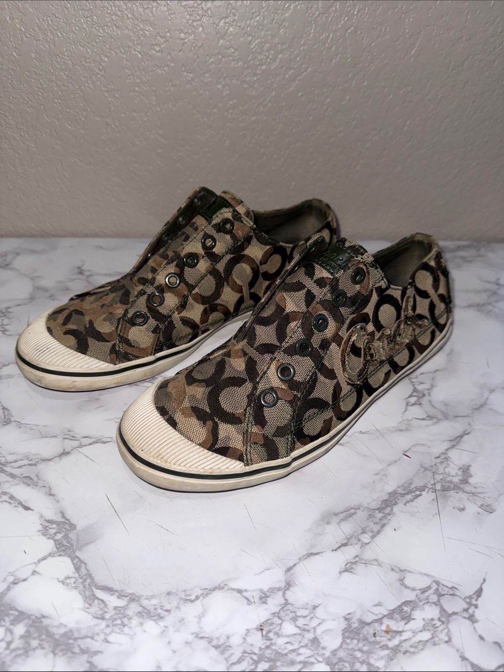 Coach Keeley Signature Canvas Slip-On Sneakers 8.5